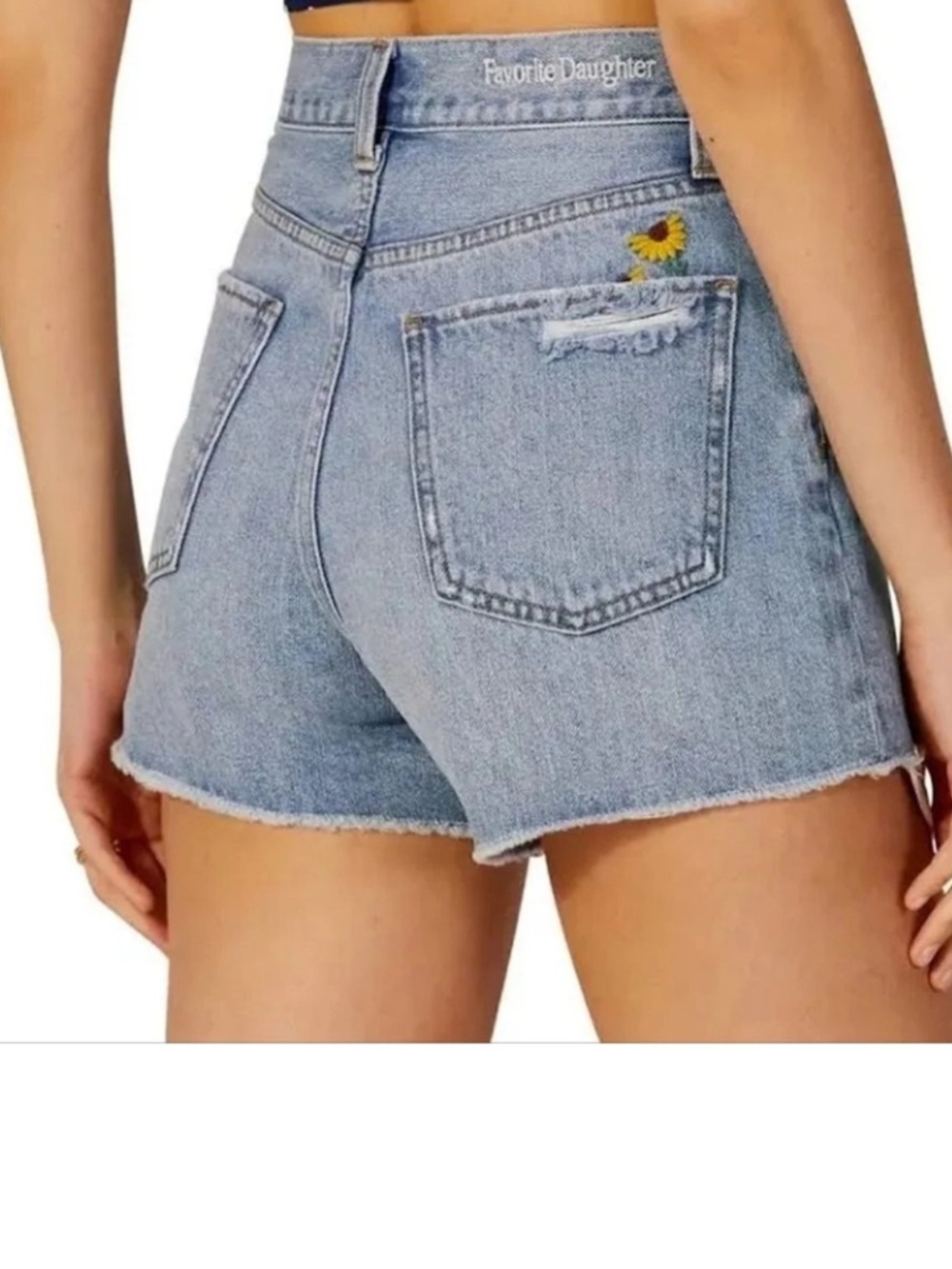 Favorite Daughter Navy & White Polka Dot High-Waist Shorts